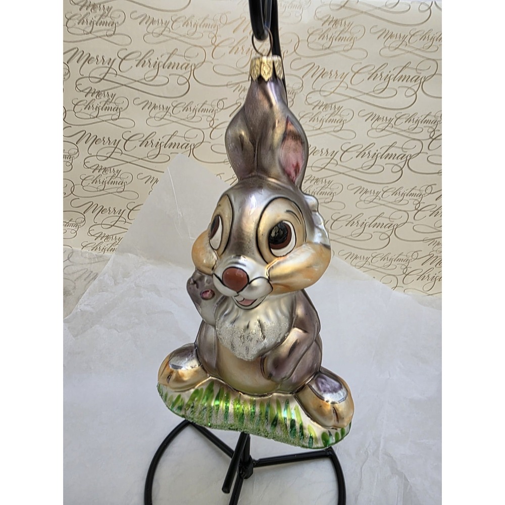 Christopher Radko Disney Thumper Bambi 1997 7" Glass Christmas Ornament Rabbit